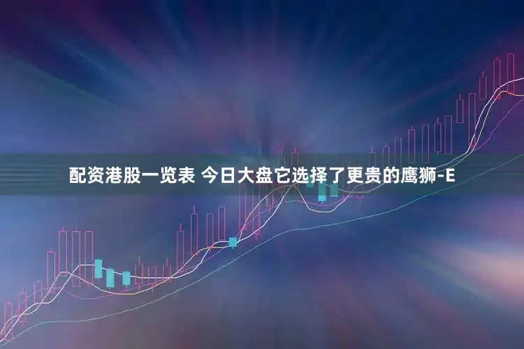 配资港股一览表 今日大盘它选择了更贵的鹰狮-E